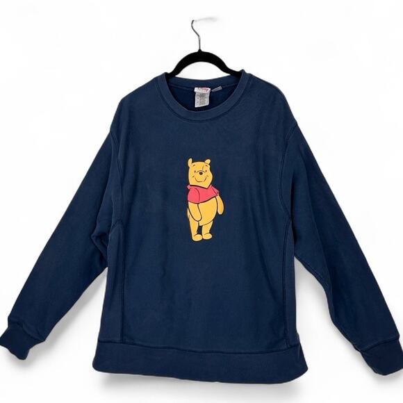Vintage Disney Sweatshirt Women XL Winnie The Pooh Graphic Pullover Crewneck Y2K - Picture 1 of 12